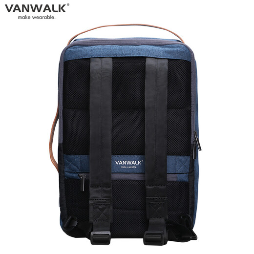 vanwalk backpack men's backpack Korean style casual travel bag computer bag men blue