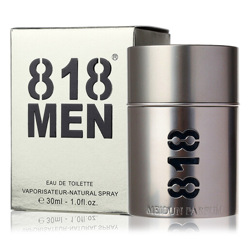 美顿 818男士香水淡香男用香水 古龙香水 银色男士淡香水30ML