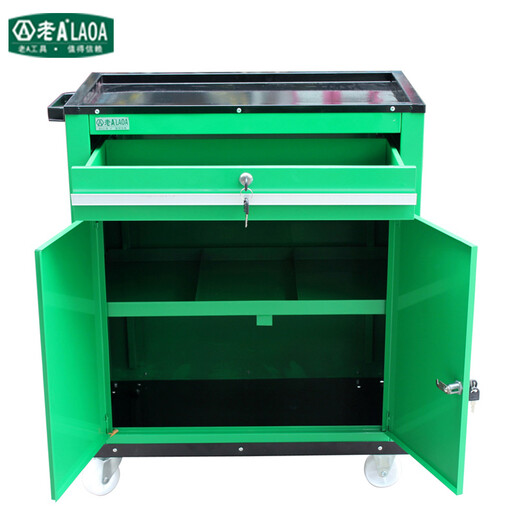 LAOA tool cart one drawer double door multi-function repair tool cart parts cabinet repair tool cabinet cart workshop green single draw double door LA111815