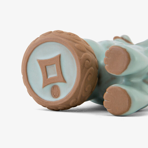 Dongdao Ruyao Henan Heritage 2018 Old Dongdao Year of the Dog Zodiac Tea Pet Kung Fu Tea Set Tea Pet Ornament Opening Piece Can Be Raised Sky Blue