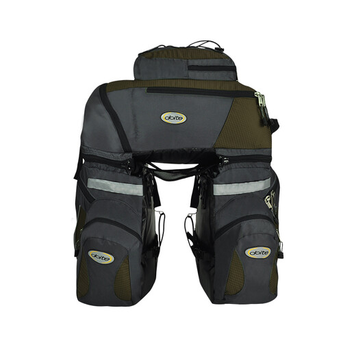 DOiTeDoite Sichuan-Tibet Large Capacity Mountain Bike Pack Bag Back Seat Bag Riding Camel Bag Three-in-One 6189 Gray/Deep Olive