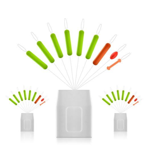 Folk artist seven-star float set eye-catching cylindrical olive-shaped fish float nano traditional float spring fishing float seven-star float beans B1 No. 5 pcs/box 5 sets in a box