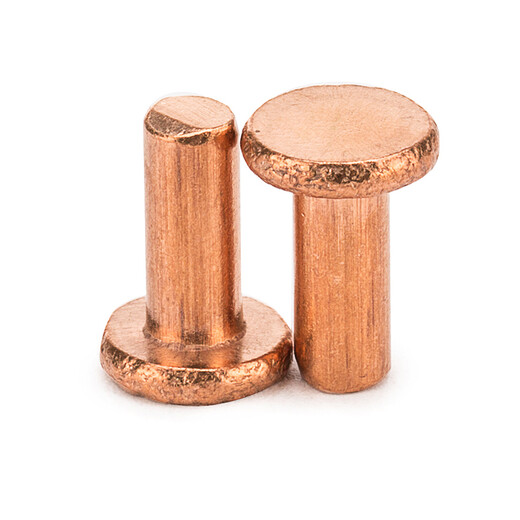 Jinggong GB109 solid copper flat head solid rivet solid copper rivet flat head rivet copper rivet m2-m5 6*25 (5 pieces)