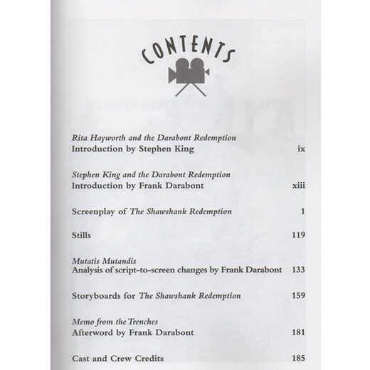 英文原版 肖申克的救赎 The Shawshank Redemption 电影原著剧本
