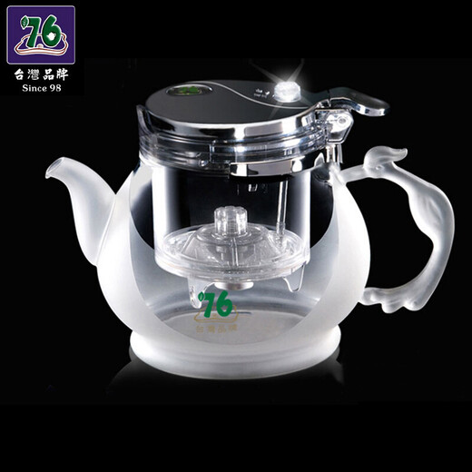 
7676 Taiwan brand Floating Cup Heat-resistant Glass Flower Teapot Thickened Filter Inner Can be Removable, Washed and Automatically Bath 698ml Platinum Pot + Brush + 6 cups