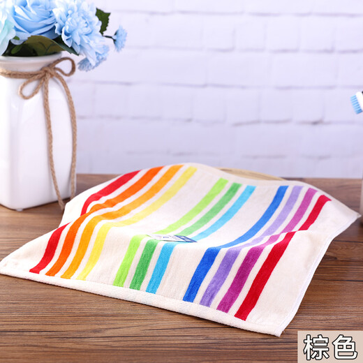 Gold size pure cotton men's business color striped face wash towel, cut velvet style, couple's home use for adults and children, face wash towel, sweat-proof towel, soft, water-absorbent, thick and durable, 36*36CM, blue