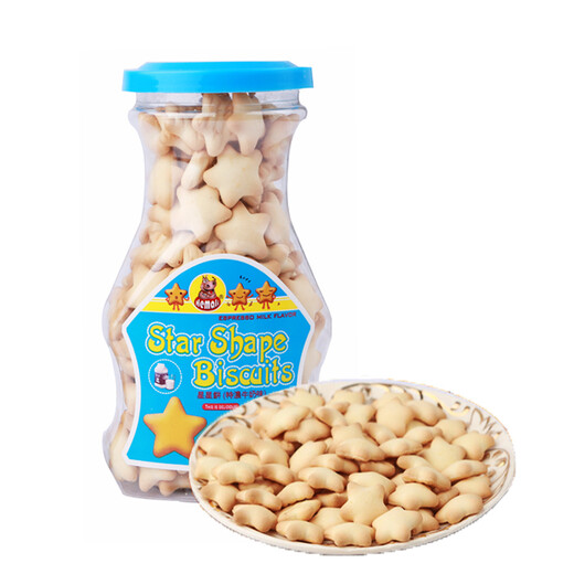 Hippopotamus Children's Snacks Geometric Biscuits 110G Star Biscuits 120G Teething Cartoon Biscuits Casual Snacks Star Milk Flavor 120G