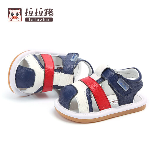 Lala Pig Summer New Children's Sandals Boys Functional Shoes Toddler Girls Baby Children's Shoes Baby Non-Slip Soft Soled Toddler Shoes 1-3 Years Old 2 One Dark Blue 26 Sizes/Inner Length 16.5cm (Suitable for Feet Length 16cm)