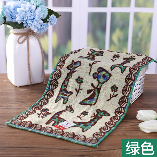 Gold number pure cotton cartoon deer children's face towel bath towel women's travel towel soft absorbent dark household face towel small towel red