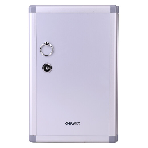 Deli 24-position aluminum alloy key management box, lock key organization safe box storage cabinet/key box/emergency key cabinet wall-mounted/key card with keys Silver
