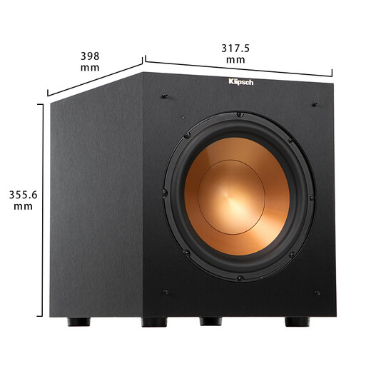 Klipsch R-10SW audio speaker 10-inch wooden active subwoofer audio/home theater/super bass (black)