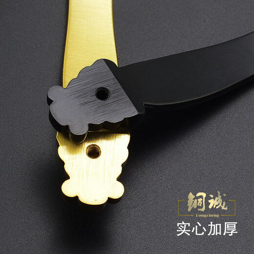 铜诚全铜实心拉手柜门抽屉橱柜酒柜仿复古雕花鞋柜书柜家用五金铜把手 6625-128MM 欧洲金