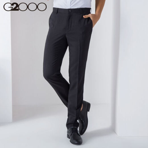 G2000 casual slim straight trousers men's formal trousers men's elastic 00051041 black/9932/170
