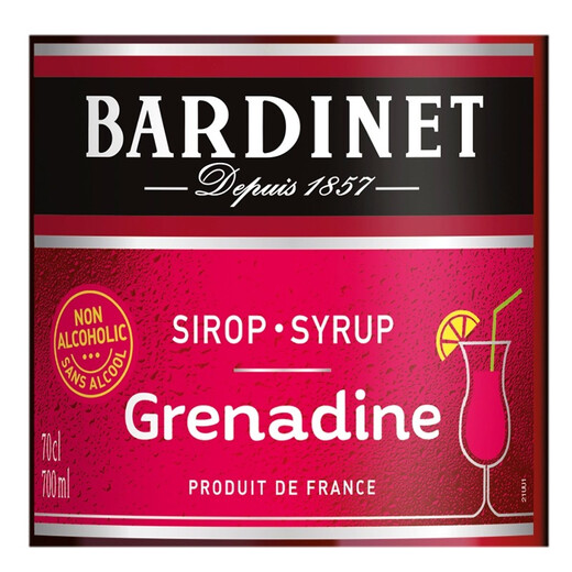 Bardinet Flavored Syrup Dew, Alcohol-free Original Bottle Imported Foreign Liquor Base Wine, Bideli Red Pomegranate Flavored Syrup