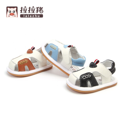 Lala Pig Summer Children's Sandals Toddler Functional Shoes for Boys and Kids Shoes Baby Soft Soled Toddler Shoes 1-3 Years Old 2 One Black Size 22/Inner Length 14.5cm (Foot Length 14cm)