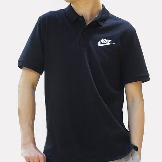 Nike (Nike) Summer de manga corta Nuevo Sportswear Sportsweight Ligero transpirable Camiseta de capuleta deportiva de manga corta Polo de la solapa de la solapa FN3895-010/algodón para la piel/negro 2xl