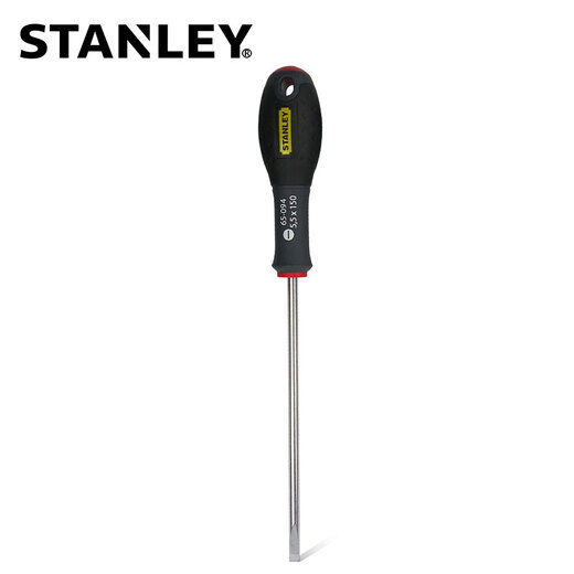史丹利（STANLEY）三色柄螺丝刀 小萝卜头防滑米字十字平行法国进口一字螺丝批 平行一字3.5×75 64-983
