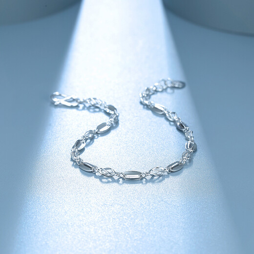 Saturday Fortune (ZLF) PT950 platinum bracelet for women, fashionable classic twist bracelet, platinum bracelet for girlfriend, 16cm + tail chain 2cm - 3.91g