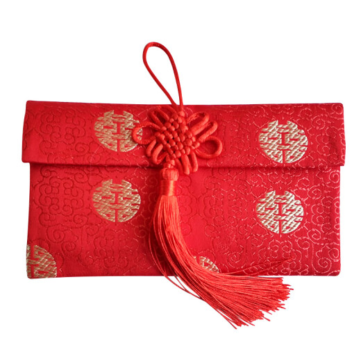 Sheng Ni Shangpin Red Packet Red Packet Red Packet Festive Wedding Supplies Wedding and Opening Congratulations on Moving in and Followers Ten Thousand Yuan Chinese Style Embroidery Fabric Red Packet Horizontal Fabric Red Packet