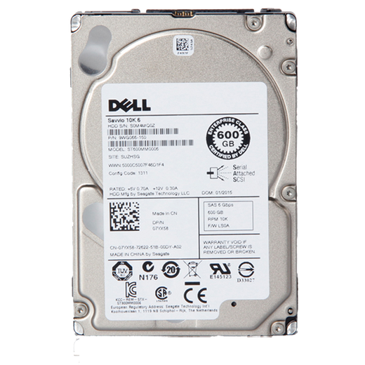 Dell (DELL) Enterprise-Server-Festplattenzubehör SAS 1 TB 2 TB 3 TB 4 TB 6 TB 8 TB 10 TB 600 GB SAS 10.000 U/min 2,5 Zoll