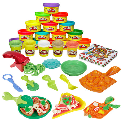 
[70% new] Hasbro (Hasbro) Pello Handmade DIY Colorful Mud Creative Kitchen Series Pizza Party + Colorful Party Pack Deliver Colorful Mud Handmade Books Children's Toy Plasticine