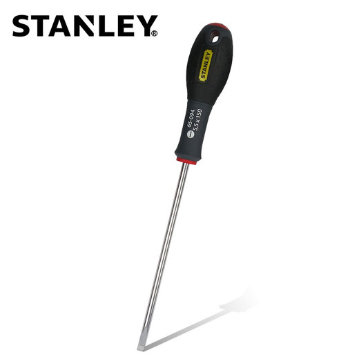 史丹利（STANLEY）三色柄螺丝刀 小萝卜头防滑米字十字平行法国进口一字螺丝批 平行一字3.5×75 64-983