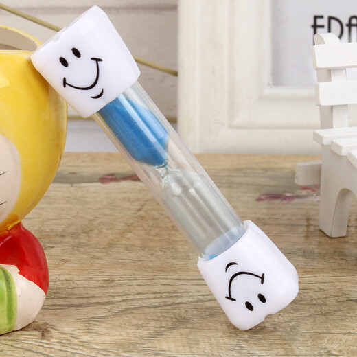 Man Senxin Creative children's smiley face brushing teeth for 3 minutes anti-fall hourglass timer quicksand bottle small ornaments office student desktop small decoration holiday birthday gift for children six-sided cover hourglass 20 minutes purple