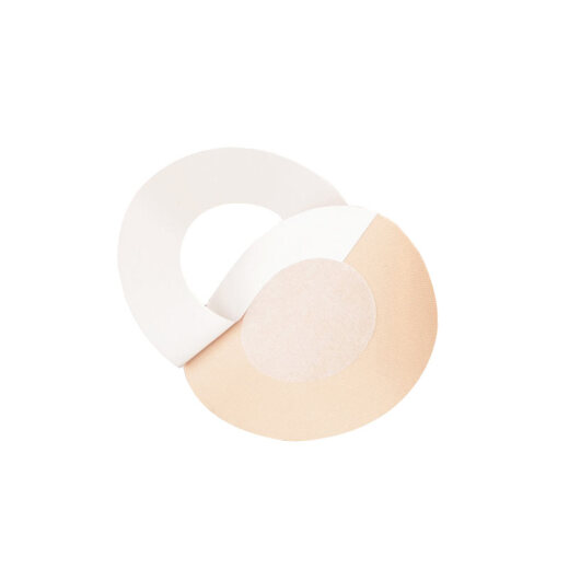 Yates round satin breast patch anti-bump swimming areola patch invisible breathable disposable ultra-thin breast patch female round-5 pairs