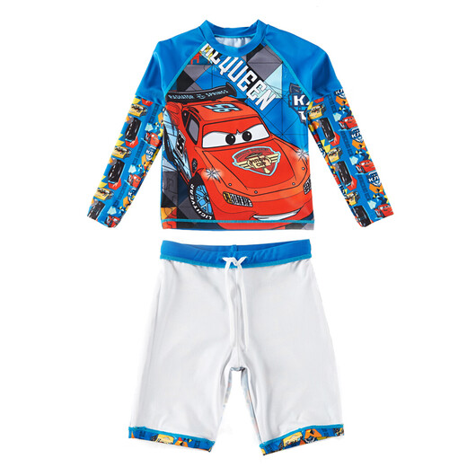 ZOKE children's swimsuit boys one-piece boxer pants medium-sized children's sun protection baby long sleeve split boys swimsuit LL55O3520 size 8