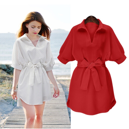 Summer new nightclub slimming temperament Korean style nightclub women's sexy dress summer skirt white 1697M