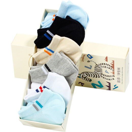 Langsha children's socks summer men's and women's mesh boat socks sweat-absorbent breathable sports thin student socks 6 pairs of mixed colors solid color foot length 22-24cm 10 years and above 35-40 size