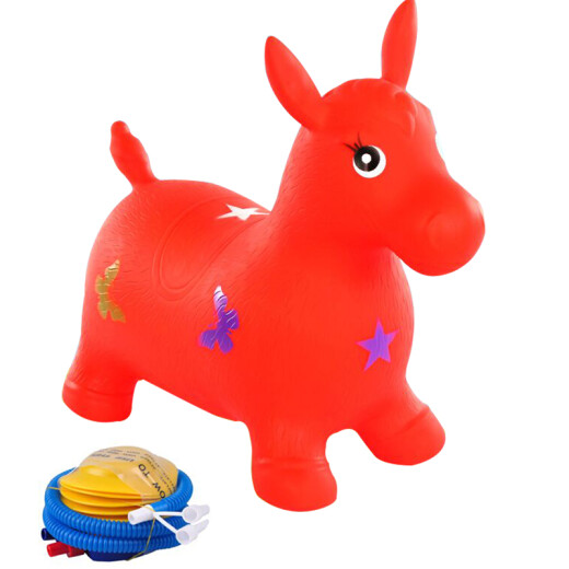 Lezhe Children's Outdoor Sports Inflatable Toy Rocking Horse Baby Mount No Music Children's Fitness Jumping Vault 1-3 Years Old Kindergarten Thickened Explosion-proof Children's Day Gift No Music Jumping Vault (Random Color)