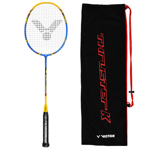 Victor Victory Offensive Badminton Racket Carbon 4U Badminton Racket Single Shot TK-220H Mango Yellow