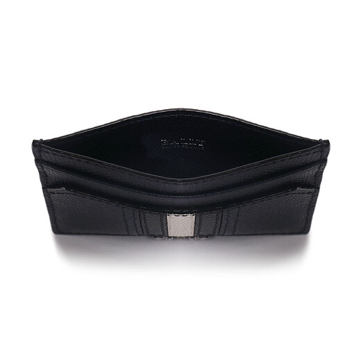 BALLY's new product men's leather card holder card holder bag THAR LT 17 dark blue black and white stripes