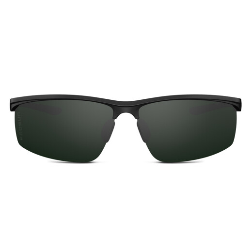 Prosun sunglasses Men's driver driving mirror polarized sports mirror sunglasses PS9012 C19 frame gloss black/lens green film