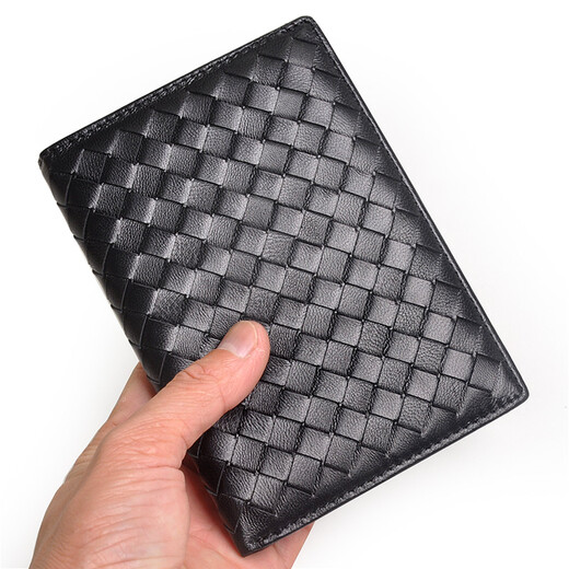 Yvongo Yunge Sheepskin woven passport bag multi-function storage passport clip protection case ID bag card bag men and women genuine leather cowhide new product