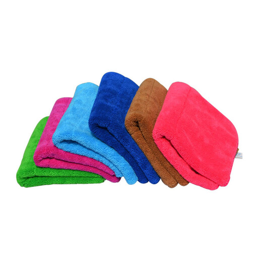 Coral velvet rags in a pack of 5, double-layer thickened absorbent rags, double-sided cleaning kitchen rags, tablecloths, not easy to shed lint, hand cloths, household cleaning cloths, 30*40cm, 5 packs