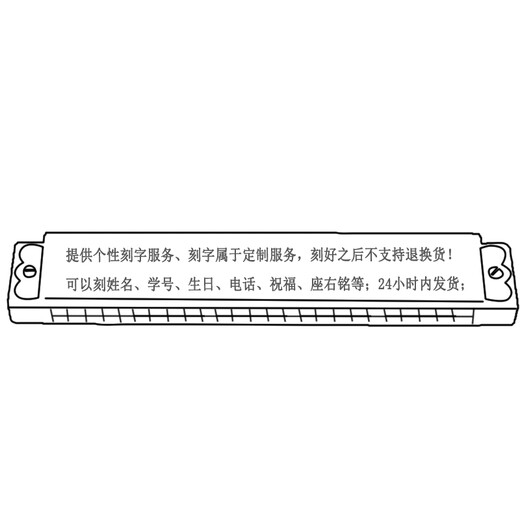 Tombo 24-Loch-Polyphonische Mundhonica 6624-Serie für digitale phonetische Symbole für Anfänger für Schüler und Kinder, leicht zu finden Skalen 3124 Standardabdeckung ohne Zahlen