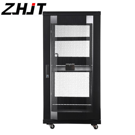 ZHJT机柜27U网络机柜1.4米标准机柜600*600*1400ZT6627 黑色玻璃门 普通款