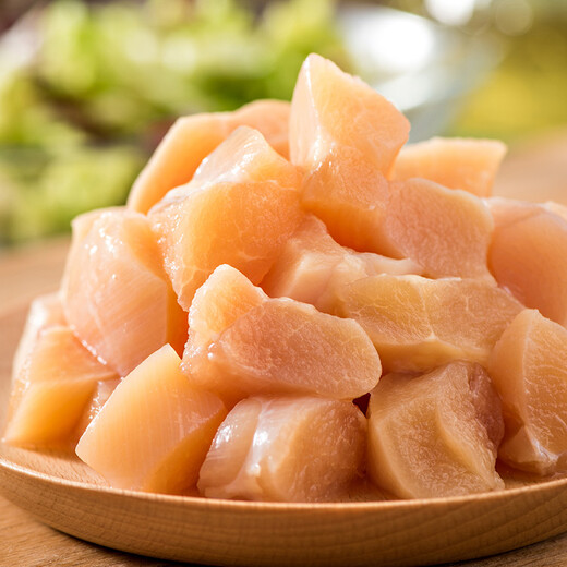 Liuhe chicken leg dices 2Jin Jin is equal to 0.5kg White feather chicken frozen leg meat diced leg meat Kung Pao chicken ingredients