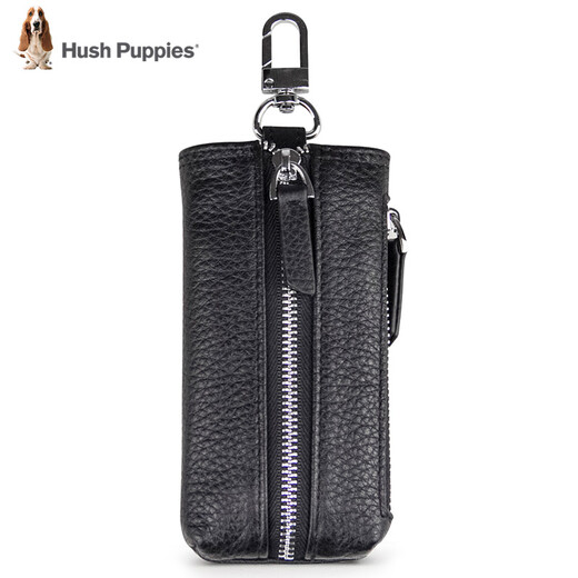 Hush Puppies large capacity key bag for men and women universal multi-functional top layer cowhide key bag soft leather men's key button