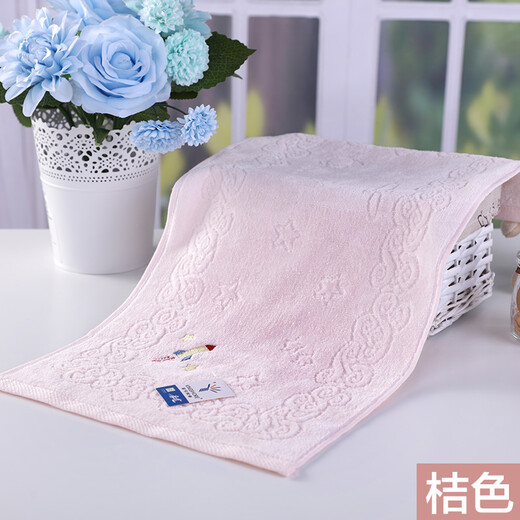 Gold number pure cotton cartoon little rocket children's face wash towel cartoon cut velvet kindergarten face wash towel children's sweat towel soft and water-absorbent 52*27CM 48g green