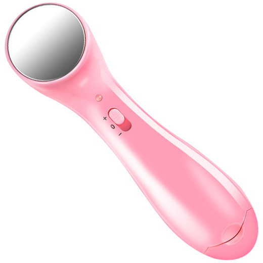 安尚安尚导入仪器充电美容仪器温感提拉电子微电流面脸眼部卸妆红蓝光光子按摩洁面导出射频法令纹神器 粉色【震动 导入导出】1颗钮扣电池