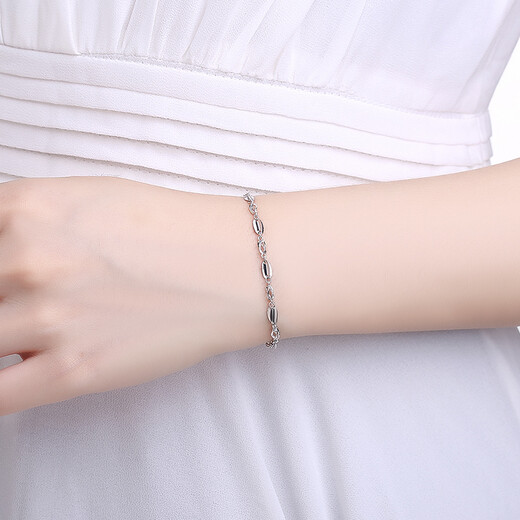 Saturday Fortune (ZLF) PT950 platinum bracelet for women, fashionable classic twist bracelet, platinum bracelet for girlfriend, 16cm + tail chain 2cm - 3.91g