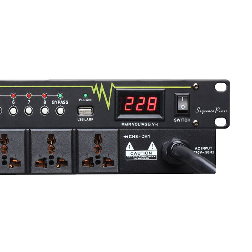 MEIMI 232 central control sequencer 10-channel power supply sequencer intelligent central control power supply controller with serial port central control machine with screen power supply sequencer M8208-10 channels with 232 control sequencer