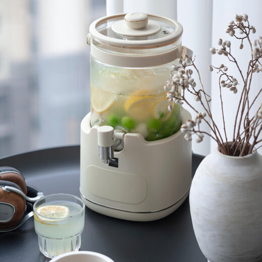 World KitchenAmerican Corning health pot all-glass 2.8L large-capacity flower tea bucket multi-functional constant temperature household health bucket teapot faucet flower teapot kettle tea leakage