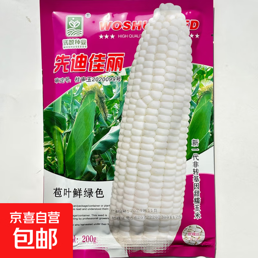 National Approval Corn Seed Sweet Waxy Corn Seed Hybrid Corn White Corn National Approval Corn Seed Xiandi Jiali Corn Seed Original 200g