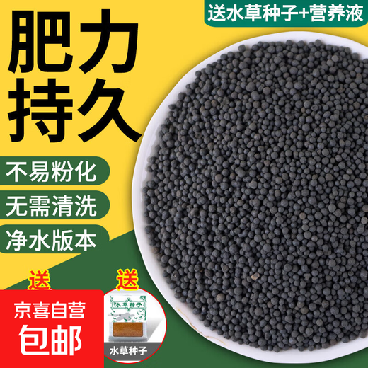 Aquatic plants ceramsite sand ecological fish tank glass bottle household aquatic plants mud hydroponics four-season landscaping package novice easy planting 2Jin Jin equals 0.5 kg aquatic plants mud + 10,000 seeds + liquid fertilizer