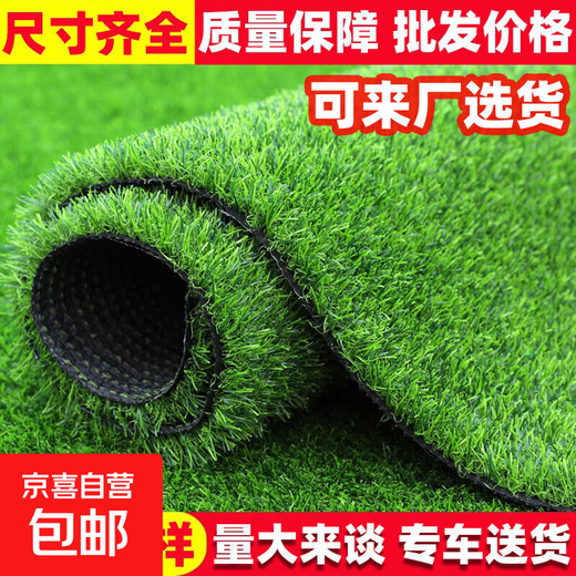 Simulated lawn carpet, artificial artificial turf, green outdoor decoration, fake grass plastic mat, balcony kindergarten, 2cm thick spring grass (4m wide*10m long)