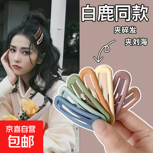 Morandi color BB clip, practical and versatile bangs clip, hair clip for girls, broken hair on the forehead, hair clip, hair clip, round head color BB clip, 10 pieces